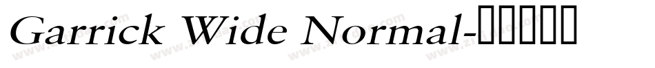 Garrick Wide Normal字体转换